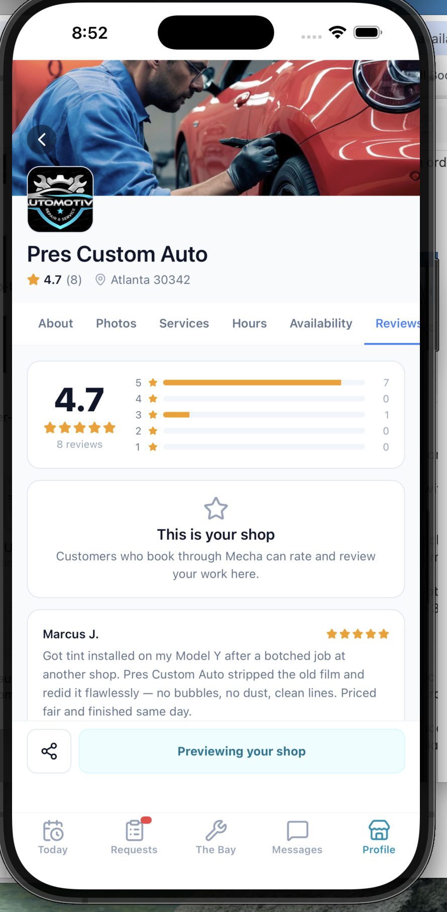 Your live profile